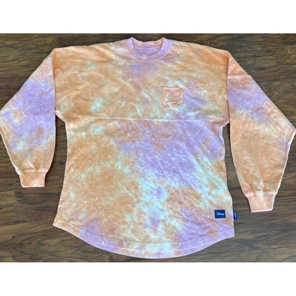 Disney World Spirit Jersey Adult XS Pink Orange Tie Dye